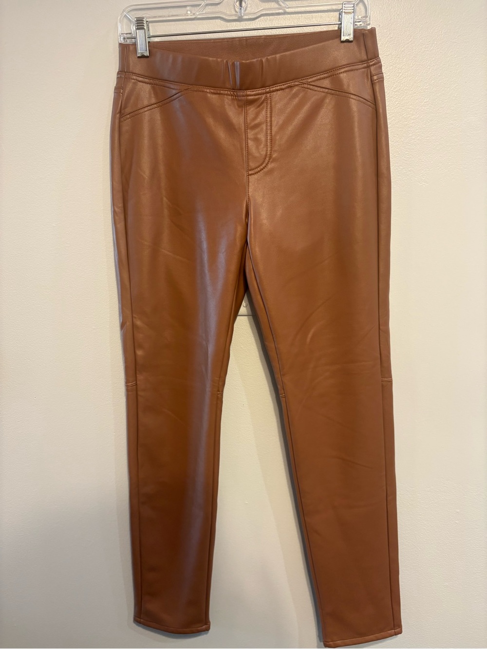 J. Jill Womens Faux Leather Stretch Pull On Pants  Size XS